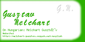 gusztav melchart business card